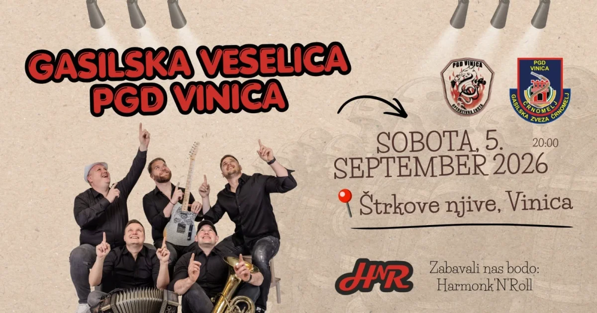 Gasilska veselica PGD Vinica s skuppino "Harmonk`n`roll"